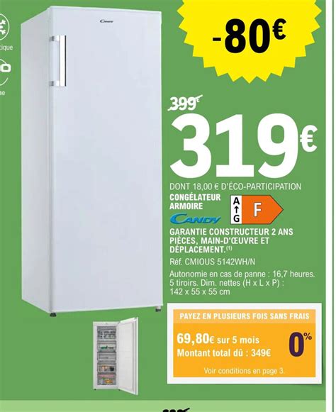 Promo Cong Lateur Armoire Chez E Leclerc