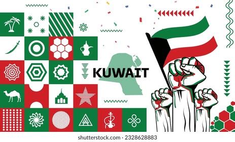 194 National Kuwait Landmarks Kuwait In Flag Colors Stock Vectors and ...