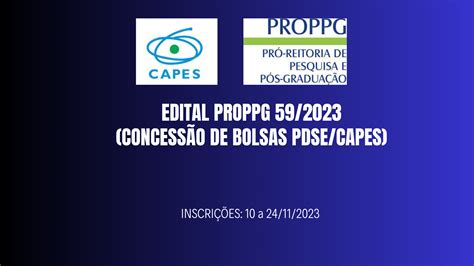 Pr Reitoria De Pesquisa E P S Gradua O Proppg Edital Proppg N