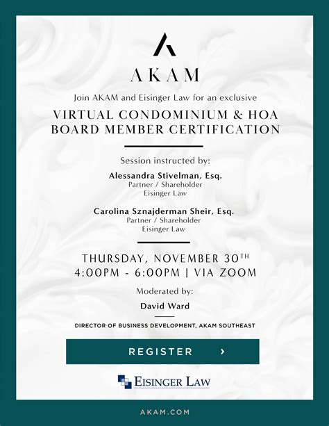 Virtual Condominium And HOA Board Certification Course November 30