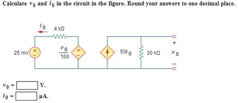 Solved Calculate Vo And Io In The Circuit In The Figure