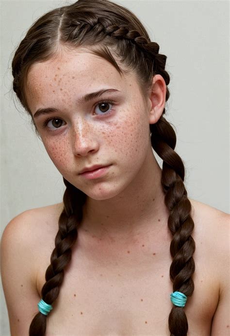 Small Teen Spread Pussy Naked Small Tits Braided Brunette Hair SeaArt AI