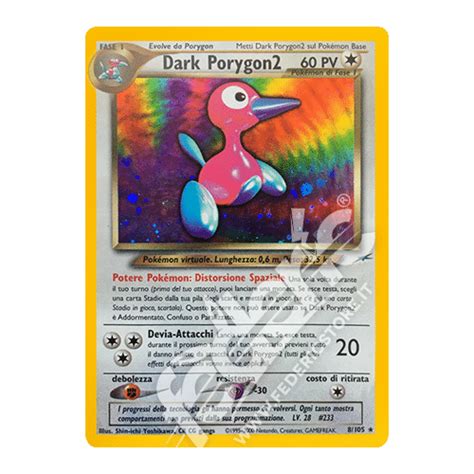 008 105 Dark Porygon2 Holo Unlimited IT MINT Federicstore