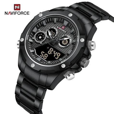 Nv Naviforce Sports Dual Display Chronograph Watch For Men