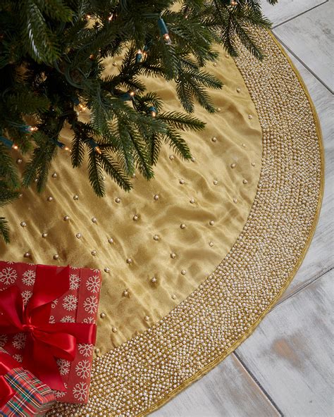 Sudha Pennathur Gold And Glitter Collection Embroidered Organza Tree Skirt 60