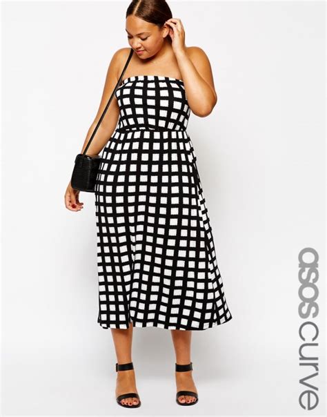 Stylish Curves Pick Of The Day Asos Curve Check Print Bandeau Plus