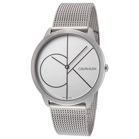 Calvin Klein Minimal Quartz White Dial Men Watch K M X