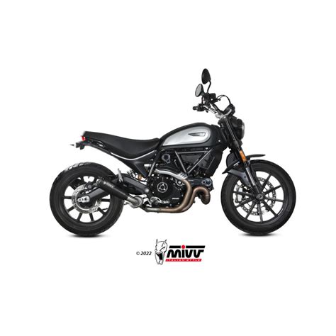 Terminale Di Scarico Mivv X M Black Inox Nero Per Ducati Scrambler