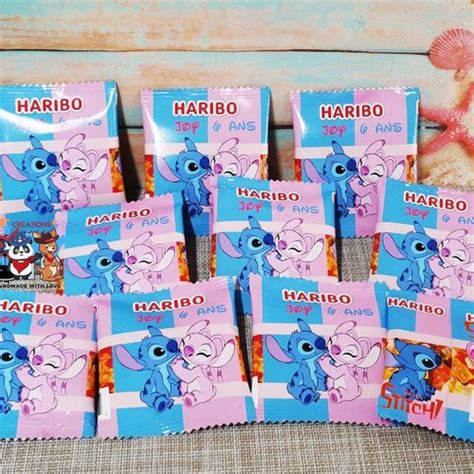 Haribo personnalisés par lot de 10 angel et stitch Stitch Stich