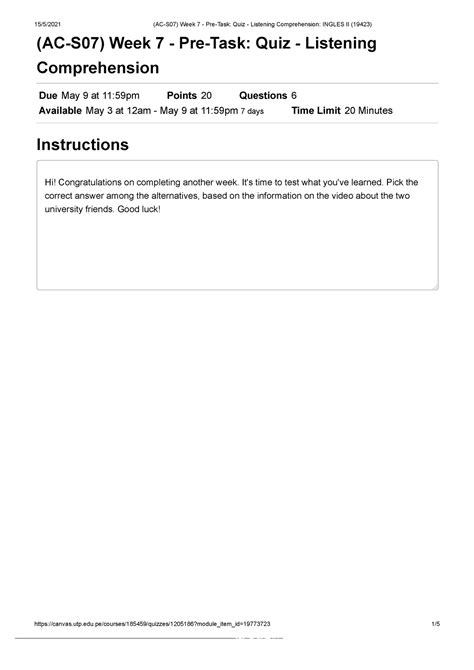 Ac S07 Week 7 Pre Task Quiz Listening Comprehension Ingles Ii 19423