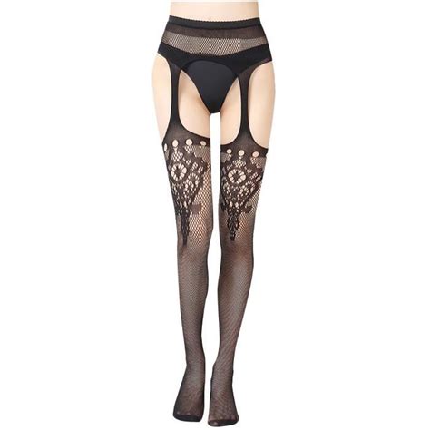 Brassiere de Femmes Sexy de ntelle Maille Lingerie Net de ntelle Top Jarretière Ceinture Cuisse