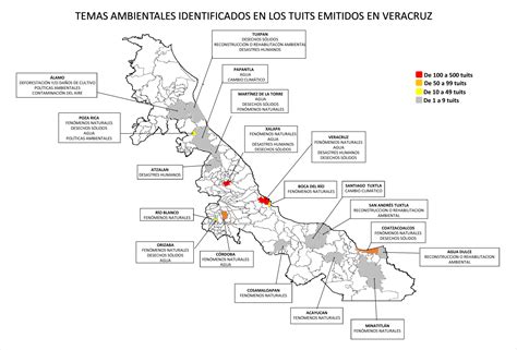 Problemas ambientales identificados a través de los tuits en el estado