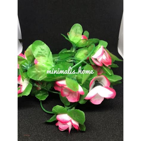 Jual Bunga Rambat Palsu 100cm Bunga Juntai Plastik Imitasi Mawar Rose