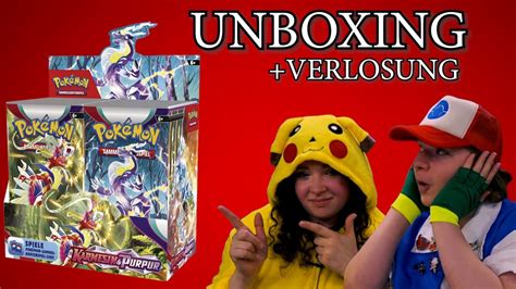 Pokemon Karmesin Und Purpur Booster Display Opening Deutsch Karmesin