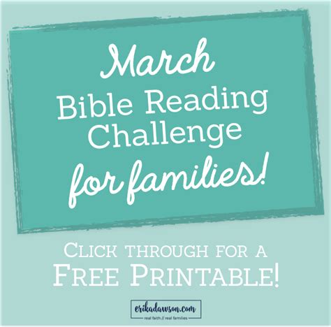 Bible Reading Challenge for Families :: March 2016 | Faithful Moms