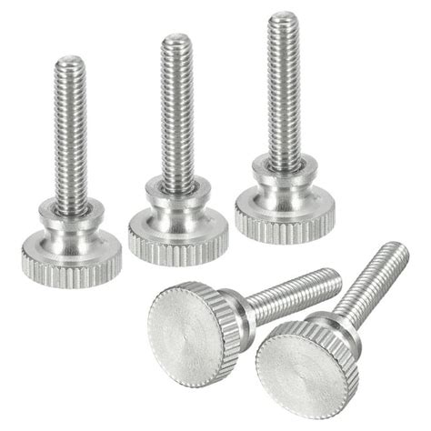 M4x20mm Knurled Thumb Screws 5 Pack 304 Stainless Steel Flat Knurled