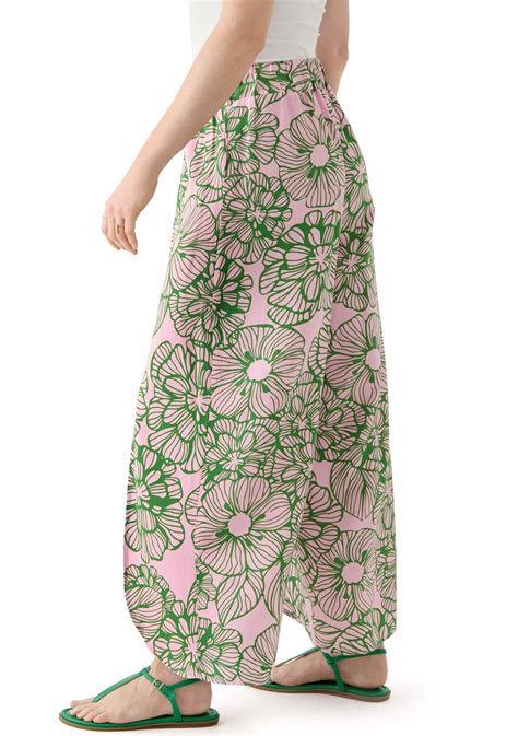 Philosophy Womens Floral Printed Pants With Front Slit Belk