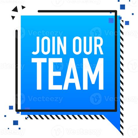 join  team blue banner flat illustration  white background