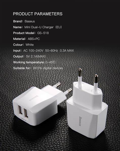 Baseus Dual Usb Portable Mini Charger Gearvita