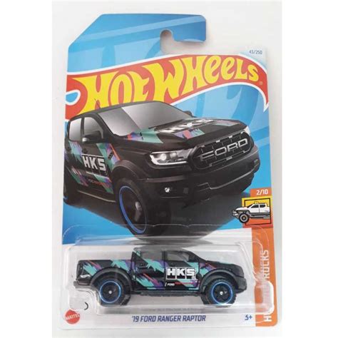 Ford Ranger Raptor Preto Hks Hot Wheels Mattel Lote B Miniatura