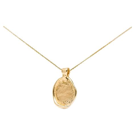 14k Yellow Gold Pendant Necklace For Sale at 1stDibs