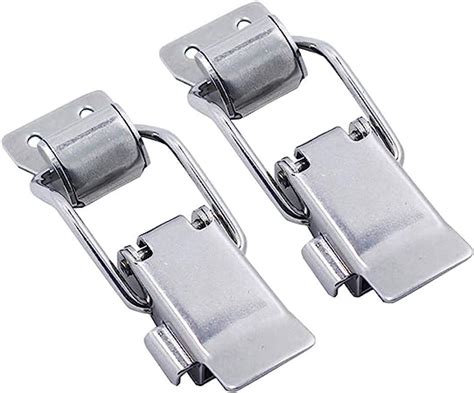 2pcs Heavy Duty Padlock Adjustable Self Locking Buckles Lever Latches