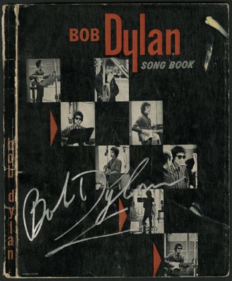 Lot Detail Bob Dylan Signed Song Book Cover