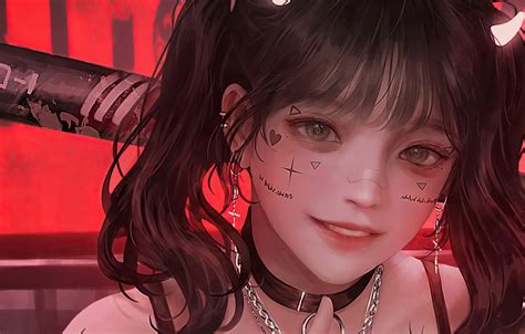 red girl anime wallpapers wallpaper cave