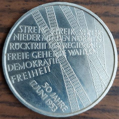 Gendenkmünze der BRD 10 Euro 925 Silber Volksaufstand Kaufen