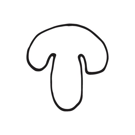 mushroom shape outline vector art icons  graphics