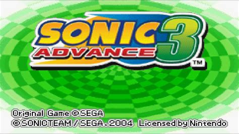 Sonic Advance 3 GBA Gameplay Part 1 Full HD YouTube