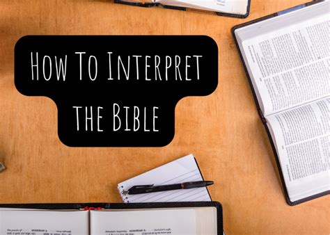 How To Interpret The Bible Avondale Baptist Church