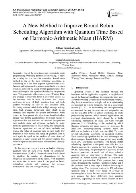 A New Method To Improve Round Robin Scheduling Algorithm With Quantum