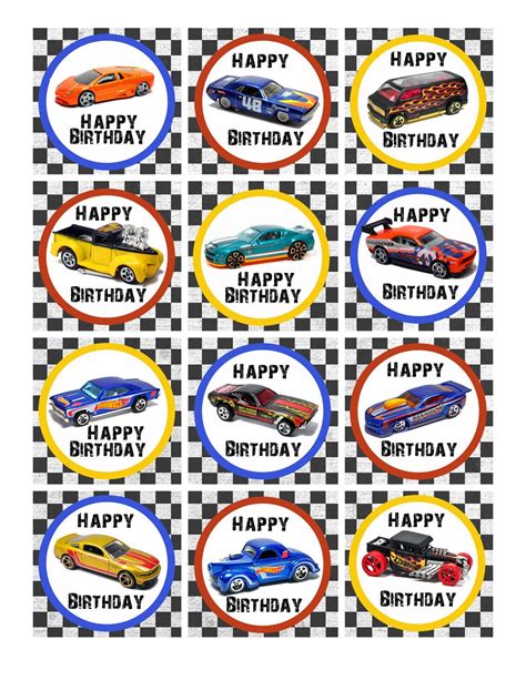 Pin By Thalia Dominguez On Th Birthday Party Hot Wheels Birthday Hot Wheels Cupcakes Toppers