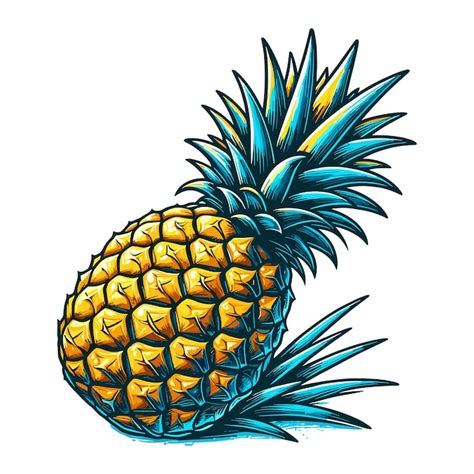 Premium Vector Pineapple Vector Illustration