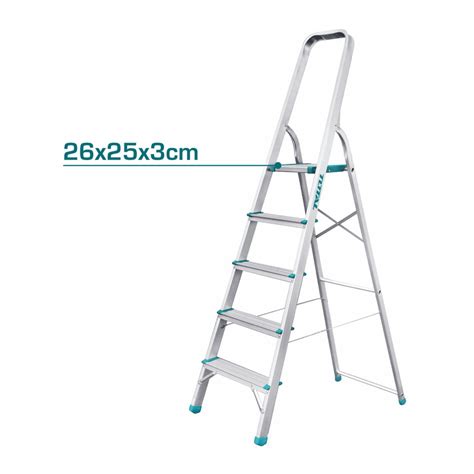 Ripley ESCALERA TUBULAR 5 PELDAÑOS SOPORTA 150KG TOTAL