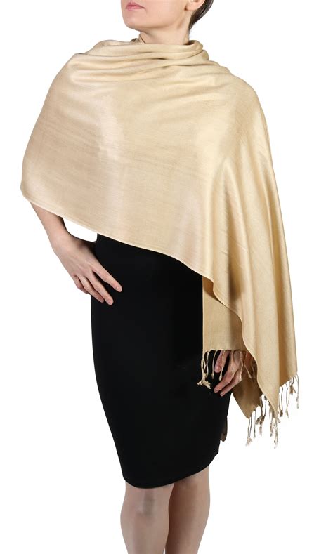 Gold Pashmina Scarf Wedding Shawl Bridal Wrap For The Etsy