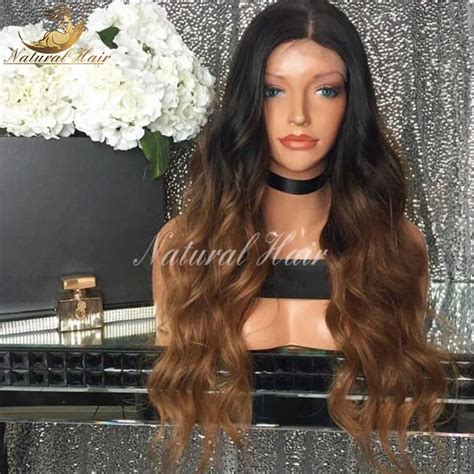 Middle Part 180 Density Ombre Full Lace Wig Body Wave Front Lace Wig