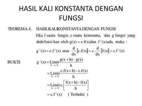 Ppt Pendahuluan Pengertian Dan Contoh Teorema Turunan Fungsi Powerpoint Presentation Id4377024