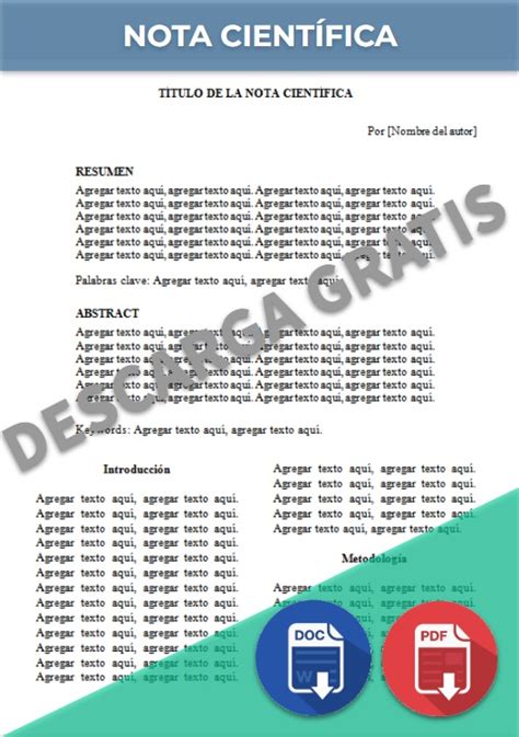 Nota Cient Fica Ejemplos Plantillas Word Excel Canva