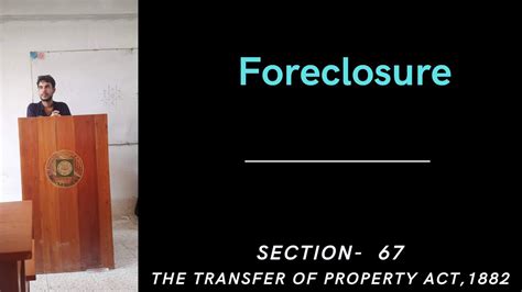 Forclouser Sec Tpa Transfer Of Property Act Bangla Lecture