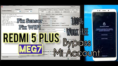 Xiaomi Redmi 5 Plus MEG7 Bypass Mi Account Disable Mi Cloud 100