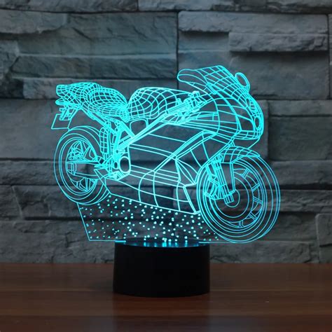 Neue Autocycle Motorrad D Illusion Led Lampe Flash Farbe Ge Ndert