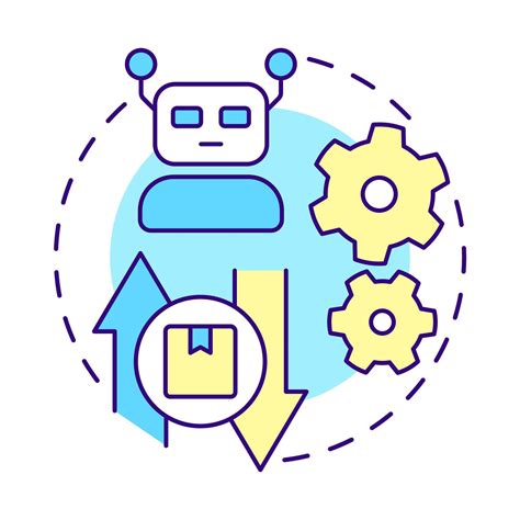 Automated returns processing multi color concept icon. Reverse
