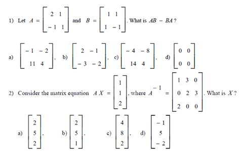 Solved 1 Let A 2−111 And B 111−1 What Is Ab−ba A