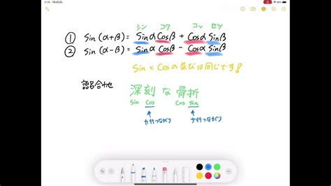 三角関数の加法定理（sinとcos）の覚え方！ Youtube