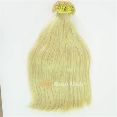 Blonde Flat Tip Human Hair Extension Viet Raw Hair Single Donor