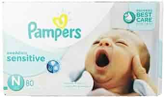 Amazon.com: Pampers Swaddlers Sensitive Diapers Size N Super Pack 80 Count: Health & Personal Care