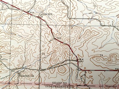 Antique Cave City Arkansas 1945 US Geological Survey | Etsy