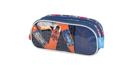 Estojo Triplo Hot Wheels Azul Luxcel Dokassa Distribuidora